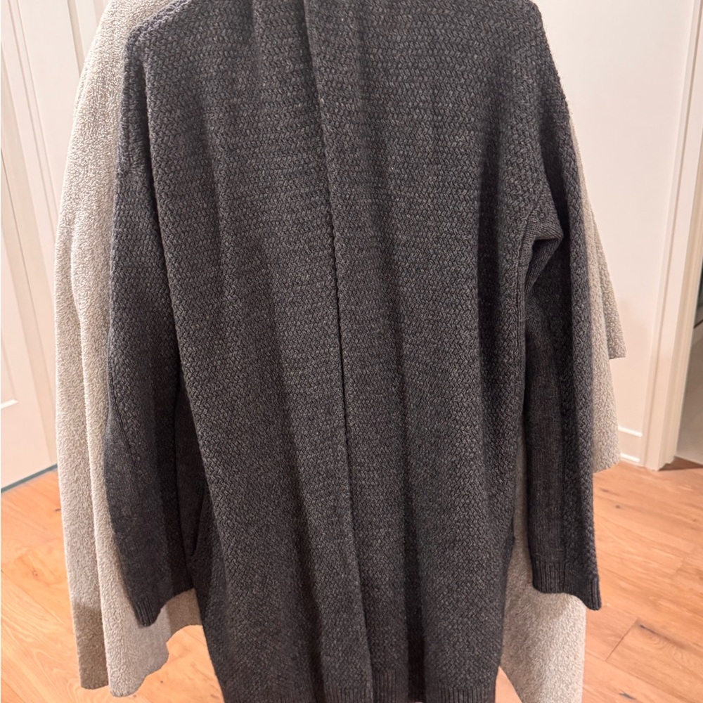 Vince Gray Open Front Knit Cardigan Sweater – Size L